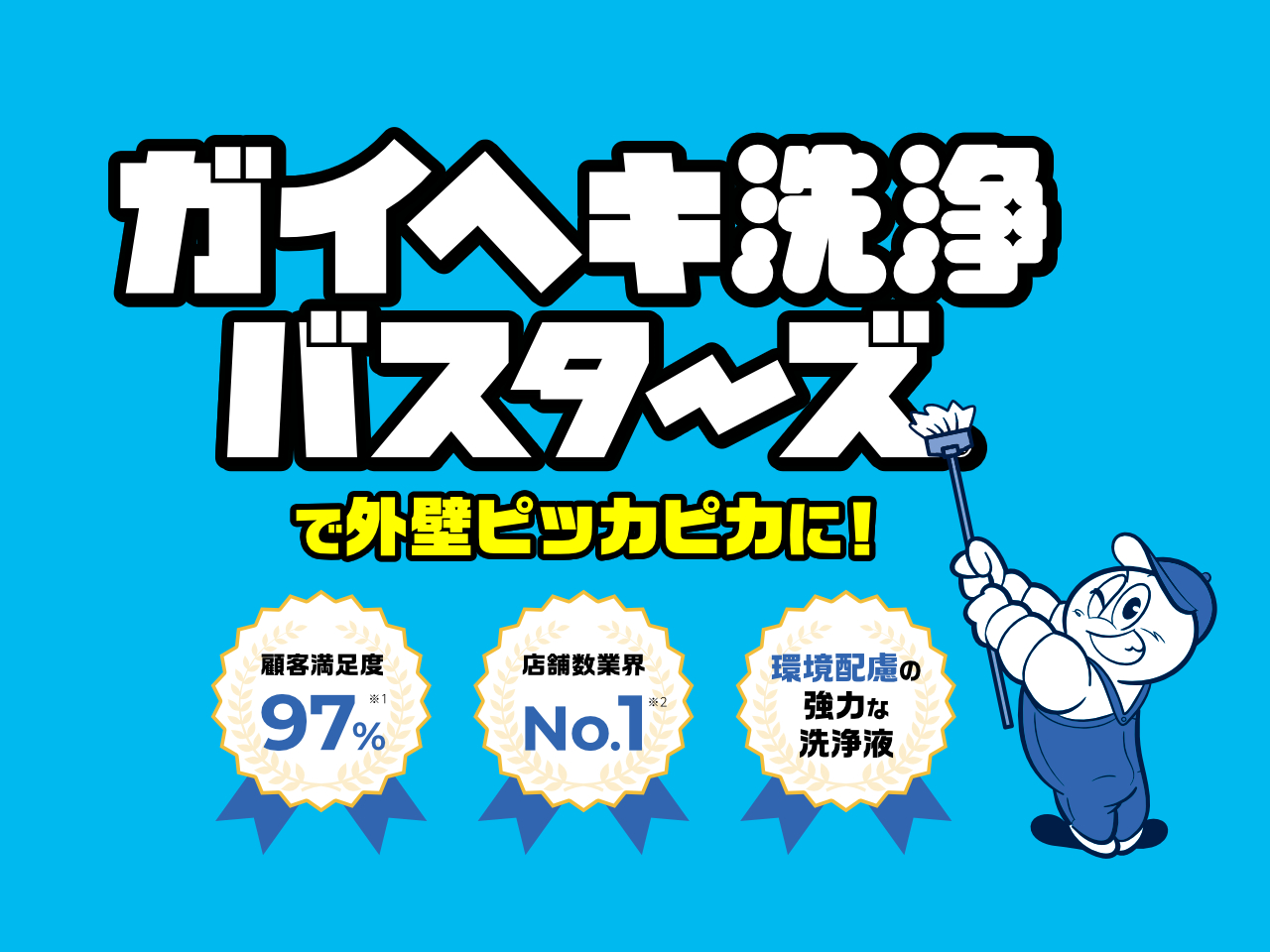外壁の洗浄事業